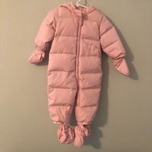 Baby Gap Fleece Lined Snow Suit | Pink | 18-24m